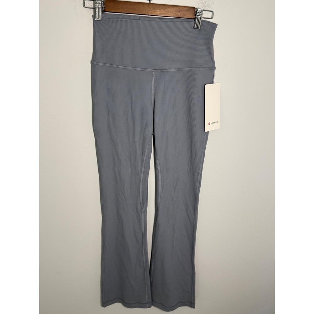 Lululemon Align Rib Mini-Flare Extra Short Pants Belgian Blue LW5GI6S Size 6